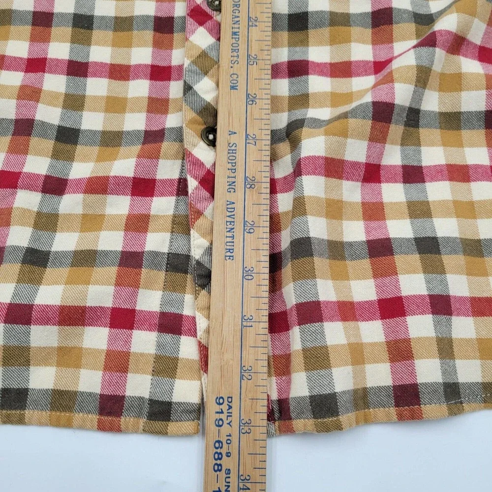 Portal Truckers Road Dogs On Hogs Men's 2XL‎ Flannel Long Sleeve Plaid Shirt